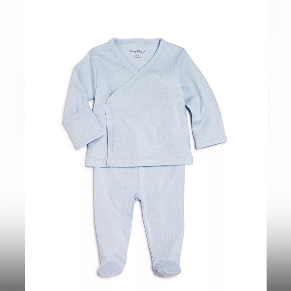 Kissy kissy take home set pointelle in blue